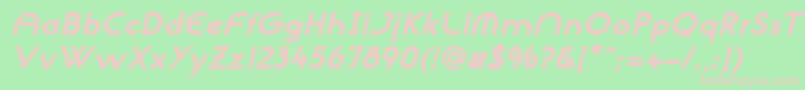 NeogothisadfstdExtrabdoblique Font – Pink Fonts on Green Background