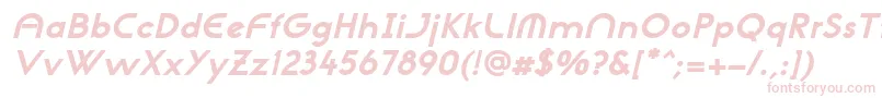 フォントNeogothisadfstdExtrabdoblique – 白い背景にピンクのフォント