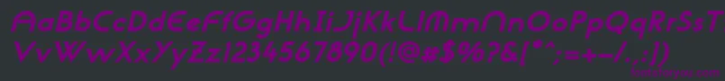 Шрифт NeogothisadfstdExtrabdoblique – фиолетовые шрифты на чёрном фоне