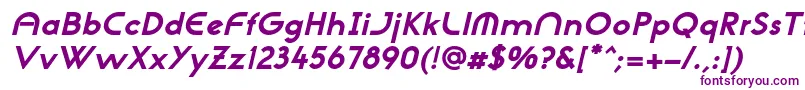 NeogothisadfstdExtrabdoblique-Schriftart – Violette Schriften auf weißem Hintergrund