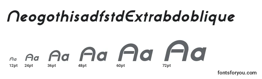Размеры шрифта NeogothisadfstdExtrabdoblique