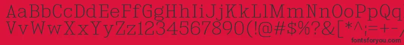 KingsbridgeEl Font – Black Fonts on Red Background
