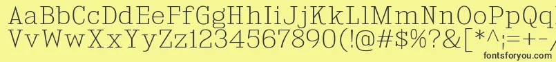 KingsbridgeEl Font – Black Fonts on Yellow Background