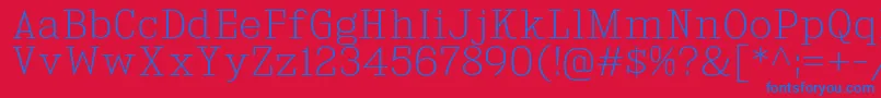 More about KingsbridgeEl Font KingsbridgeEl Font – Blue Fonts on Red Background