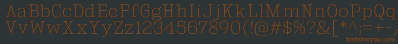 KingsbridgeEl-fontti – ruskeat fontit mustalla taustalla