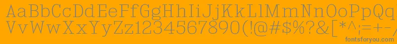 KingsbridgeEl Font – Gray Fonts on Orange Background