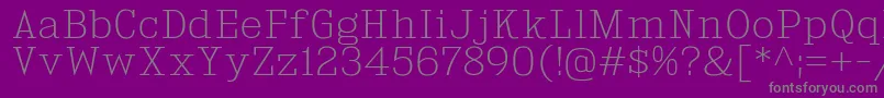 KingsbridgeEl Font – Gray Fonts on Purple Background