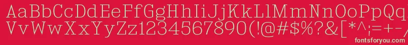 KingsbridgeEl Font – Green Fonts on Red Background