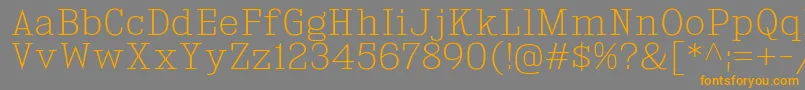 KingsbridgeEl Font – Orange Fonts on Gray Background