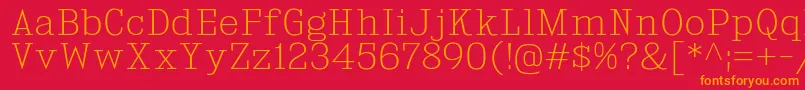 KingsbridgeEl Font – Orange Fonts on Red Background