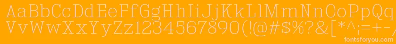 KingsbridgeEl Font – Pink Fonts on Orange Background