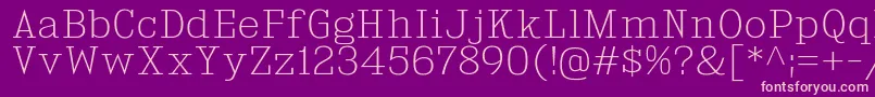 KingsbridgeEl Font – Pink Fonts on Purple Background