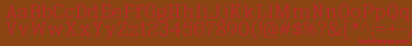 KingsbridgeEl Font – Red Fonts on Brown Background