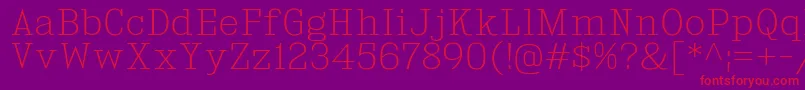 KingsbridgeEl Font – Red Fonts on Purple Background