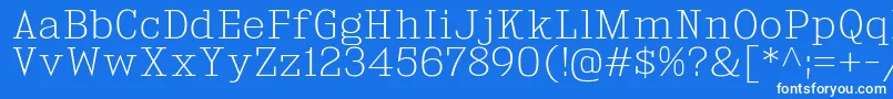 KingsbridgeEl Font – White Fonts on Blue Background