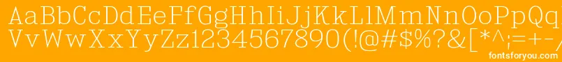 KingsbridgeEl Font – White Fonts on Orange Background