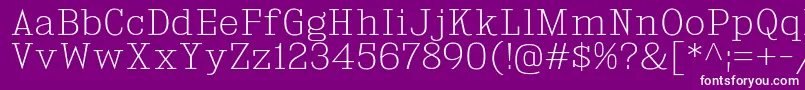 KingsbridgeEl Font – White Fonts on Purple Background