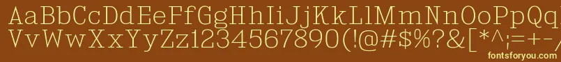 KingsbridgeEl Font – Yellow Fonts on Brown Background