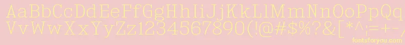 KingsbridgeEl Font – Yellow Fonts on Pink Background
