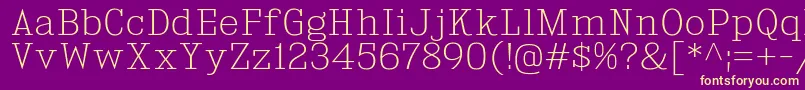 KingsbridgeEl Font – Yellow Fonts on Purple Background