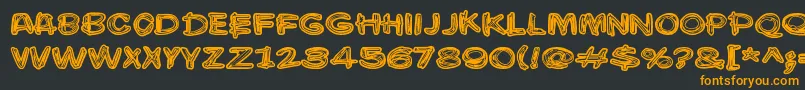 Шрифт Burgerbuzz – оранжевые шрифты на чёрном фоне