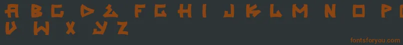 Шрифт Trasher – коричневые шрифты на чёрном фоне