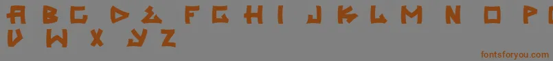 Trasher Font – Brown Fonts on Gray Background