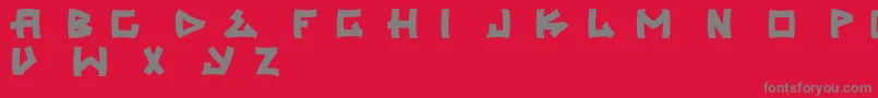 Trasher Font – Gray Fonts on Red Background