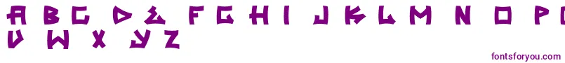 Trasher Font – Purple Fonts on White Background