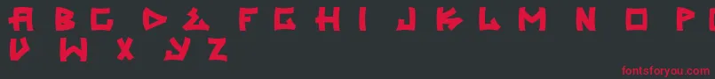 Trasher Font – Red Fonts on Black Background