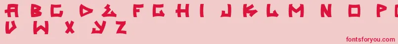 Шрифт Trasher – красные шрифты на розовом фоне