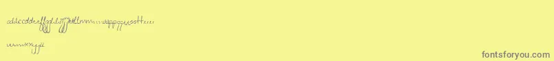Zeebz Font – Gray Fonts on Yellow Background