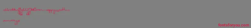 Zeebz Font – Red Fonts on Gray Background