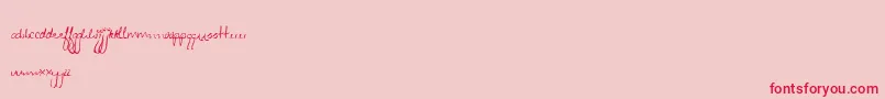 Zeebz Font – Red Fonts on Pink Background