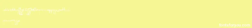 Zeebz Font – White Fonts on Yellow Background