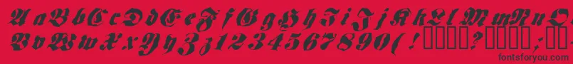 Frakt Font – Black Fonts on Red Background