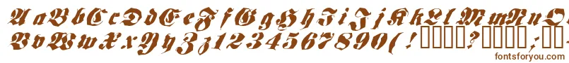 フォントFrakt – 白い背景に茶色のフォント