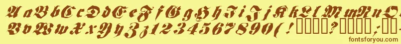 Подробнее о шрифте Frakt Шрифт Frakt – коричневые шрифты на жёлтом фоне