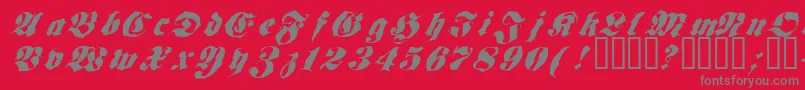 Frakt Font – Gray Fonts on Red Background