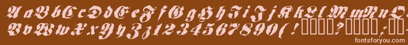 Frakt Font – Pink Fonts on Brown Background