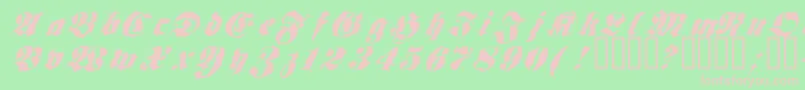 Frakt Font – Pink Fonts on Green Background
