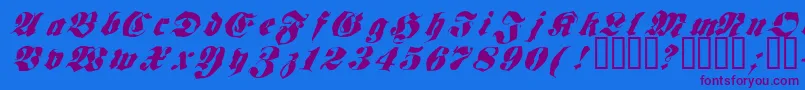 Frakt Font – Purple Fonts on Blue Background