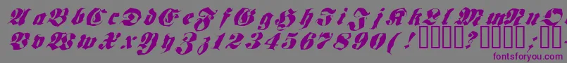 フォントFrakt – 紫色のフォント、灰色の背景