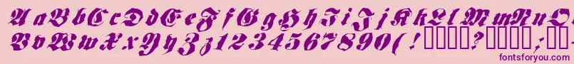 Frakt Font – Purple Fonts on Pink Background