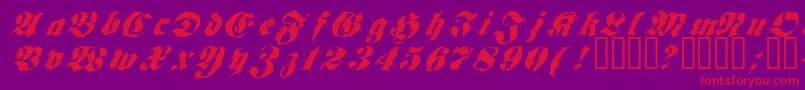 Frakt Font – Red Fonts on Purple Background