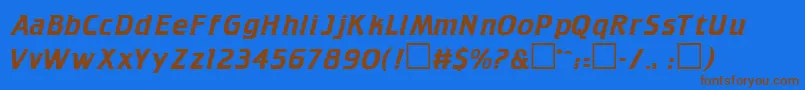 TitlesPlain Font – Brown Fonts on Blue Background