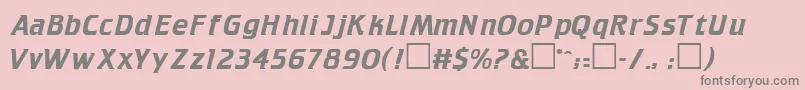 TitlesPlain-Schriftart – Graue Schriften auf rosa Hintergrund