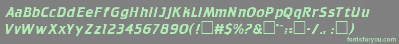 TitlesPlain-Schriftart – Grüne Schriften auf grauem Hintergrund