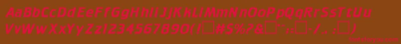 TitlesPlain Font – Red Fonts on Brown Background