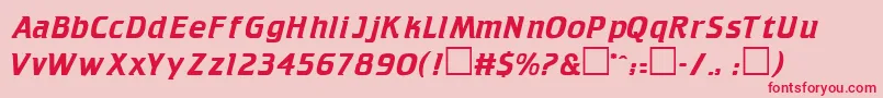 TitlesPlain Font – Red Fonts on Pink Background